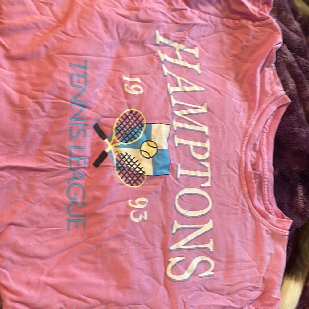 Pink Hampton tee GUC SMOKE FREE HOME